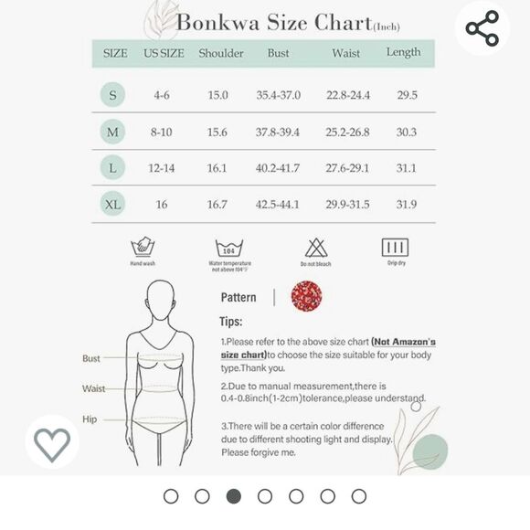 Bonkwa orange/red floral romper, lightweight & flowy, spring/summer,  M - Picture 5 of 8